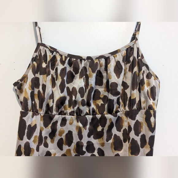 (118) Silky Maxi Leopard Slip Dress - Picture 7 of 9